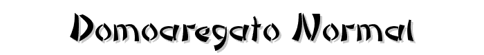 DomoAregato Normal font